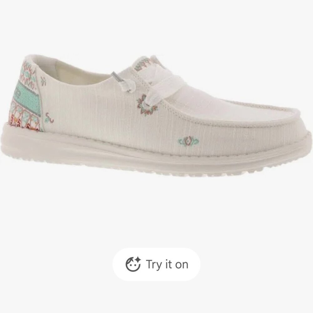 Hey Dude Wendy Flora Womens Lily White